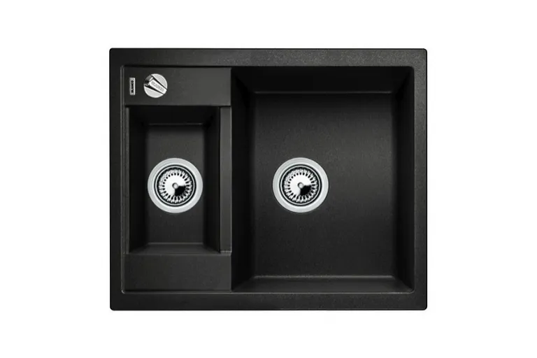 Blanсo METRA 6 SILGRANIT PuraDur антрацит с клапаном-автоматом