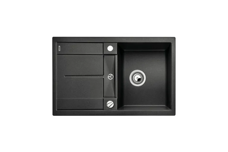 Blanсo METRA 45 S SILGRANIT PuraDur антрацит с клапаном-автоматом