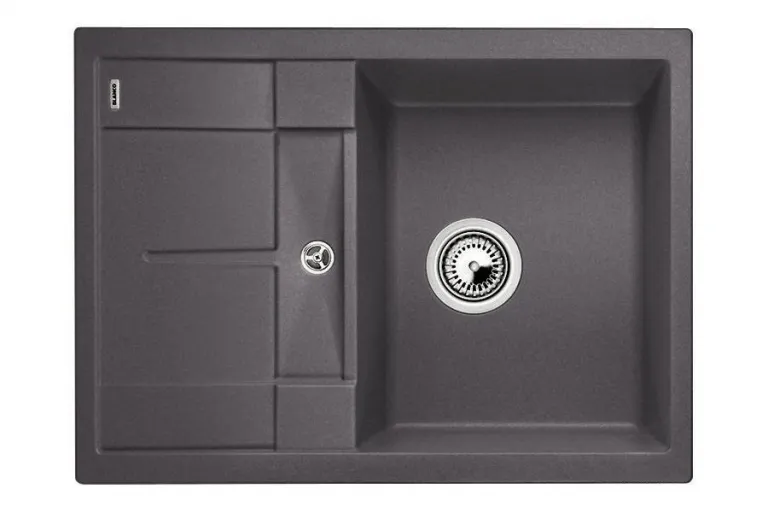 Blanсo METRA 45 S Compact SILGRANIT PuraDur темная скала, с клапаном-автоматом