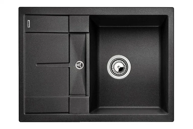 Blanсo METRA 45S Compact SILGRANIT PuraDur антрацит, с клапаном-автоматом