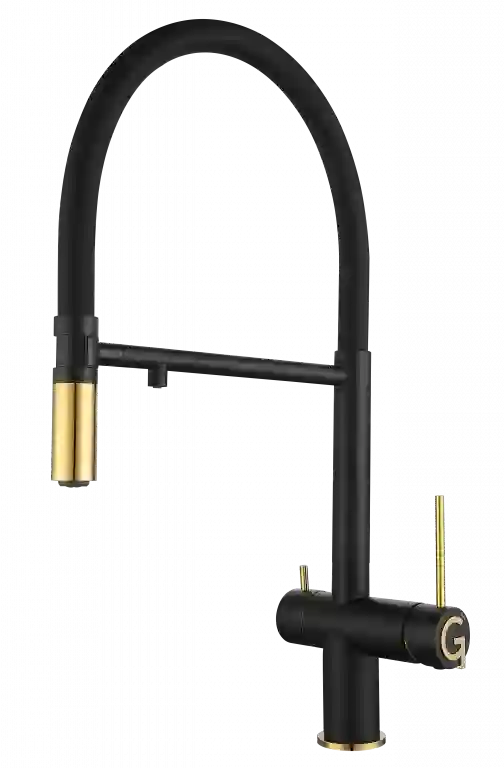 Rivelato Adria U-обр. гибкий излив с краном питьевой воды D-35мм antracite/oro