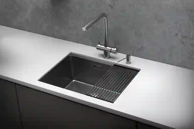 Granula KS-6045U, СТАЛЬ САТИН, стальная кухонная мойка KITCHEN SPACE