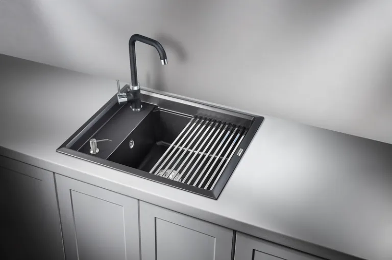 Granula KS-6004, ЧЁРНЫЙ, кухонная мойка, кварц