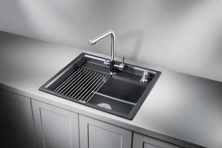 Granula KS-6003, ШВАРЦ (чёрный металлик), кухонная мойка, кварц