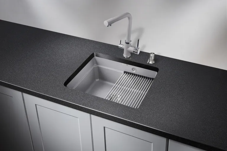 Granula KS-5501U, АЛЮМИНИУМ, кухонная мойка, кварц
