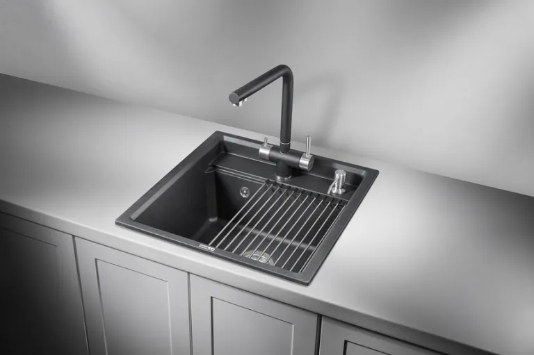 Granula KS-5002, ЧЁРНЫЙ  кухонная мойка, кварц