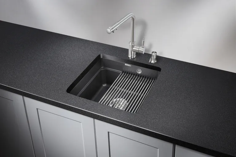 Granula KS-4501U, ЧЁРНЫЙ, кухонная мойка, кварц