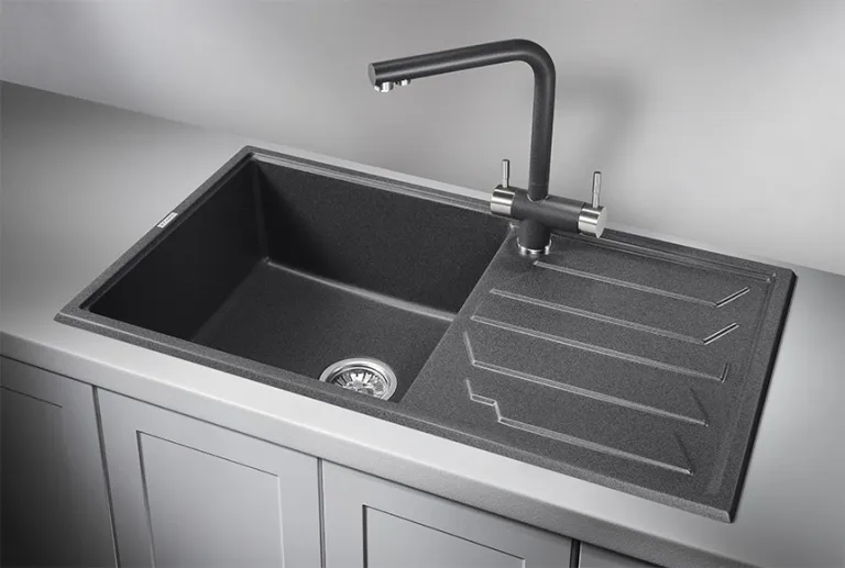 Granula 8601, ГРАФИТ (ЧЁРНО-СЕРЫЙ), кухонная мойка, кварц