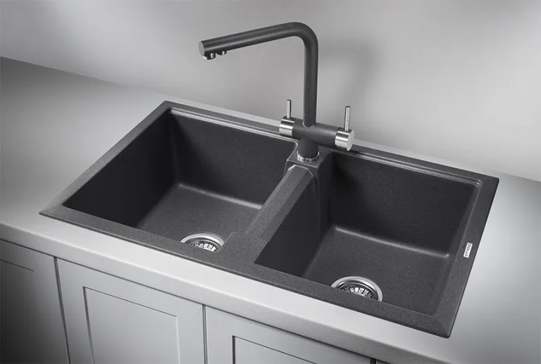Granula 8101, ГРАФИТ (ЧЁРНО-СЕРЫЙ), кухонная мойка, кварц
