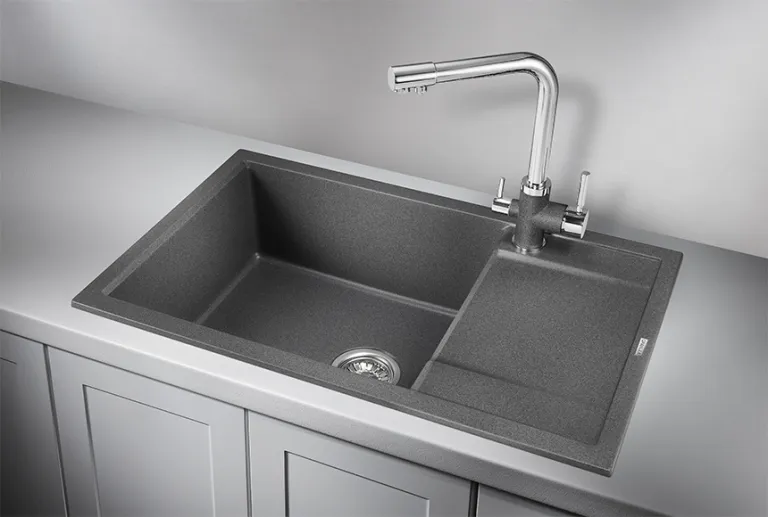Granula 7805, ГРАФИТ (ЧЁРНО-СЕРЫЙ), кухонная мойка, кварц