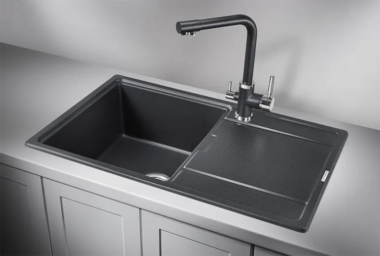 Granula 7804, ЧЁРНЫЙ, кухонная мойка, кварц