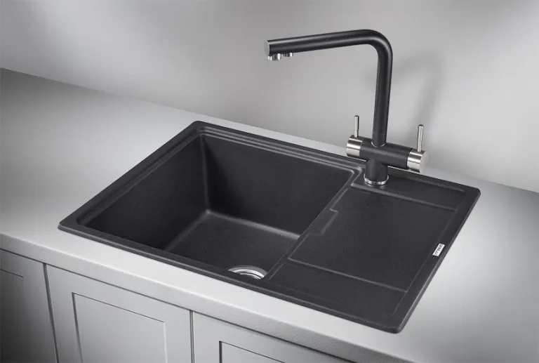 Granula 6503, ЧЁРНЫЙ, кухонная мойка, кварц
