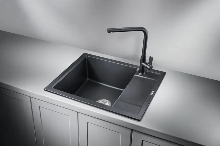 Granula 6002, ШВАРЦ (чёрный металлик), кухонная мойка, кварц