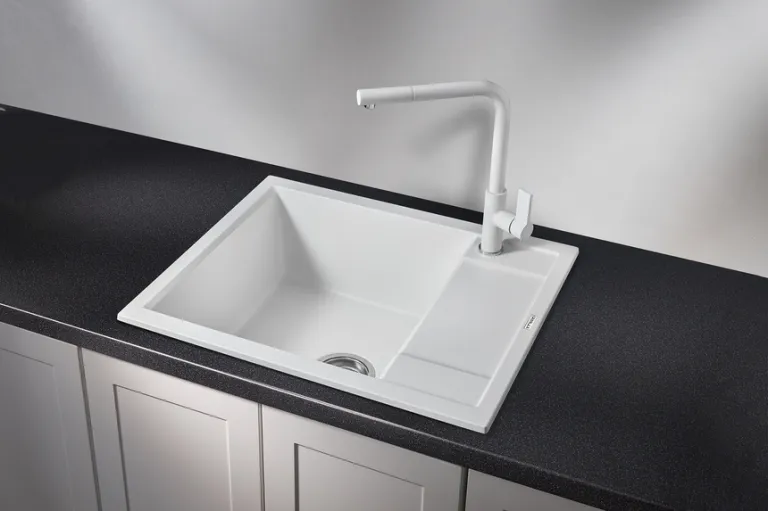 Granula 6002, АРКТИК (БЕЛЫЙ), кухонная мойка, кварц